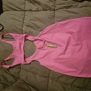 SKIMS Pink Swim Coverup Halter Style